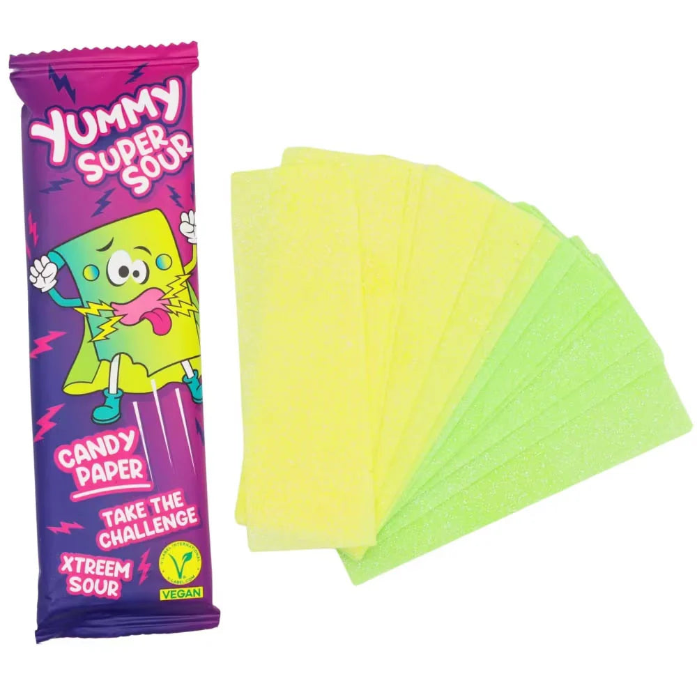 Yummy Super Sour Candy Paper Confection - Nibblers Popcorn Company
