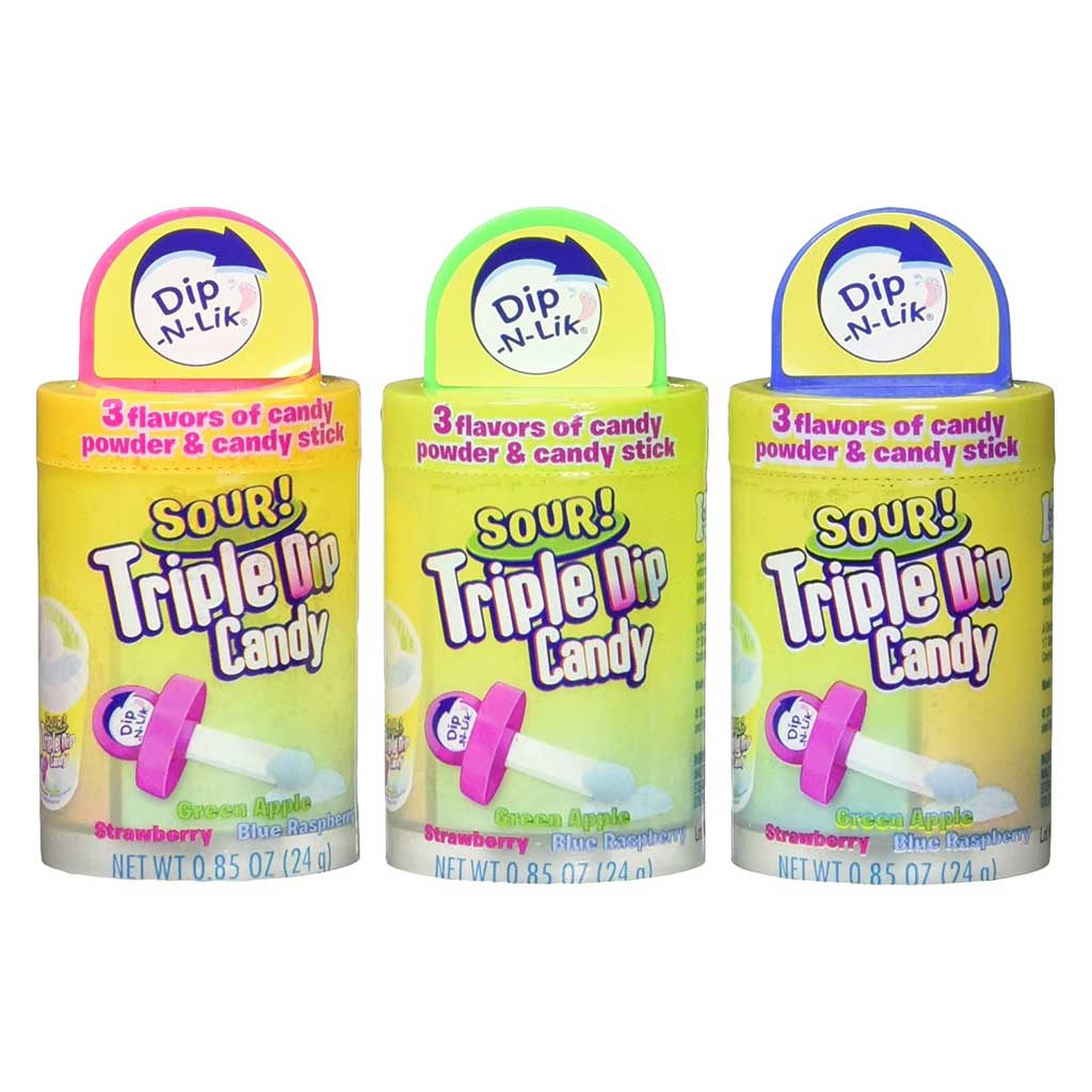 Dip-N-Lik Sour Triple Dip Candy Confection - Nibblers Popcorn Company